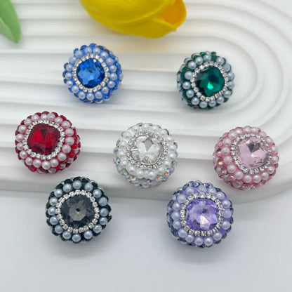 Pearl Round Cake Clay Drill Ball Straight Hole Beads Clay-beads