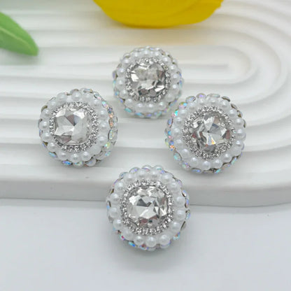 Pearl Round Cake Clay Drill Ball Straight Hole Beads Clay-beads