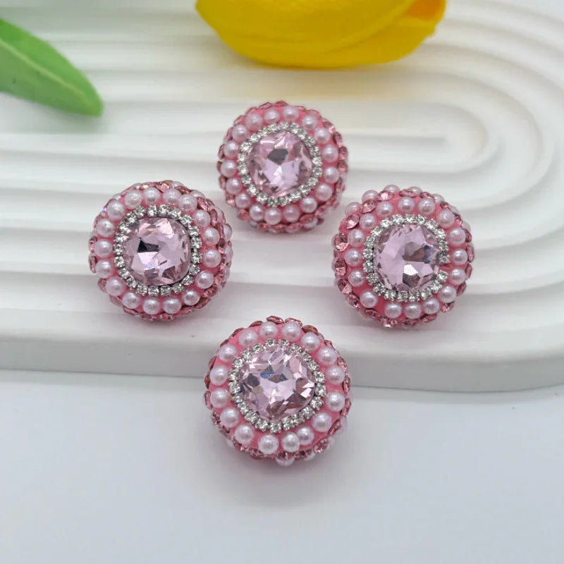 Pearl Round Cake Clay Drill Ball Straight Hole Beads Clay-beads