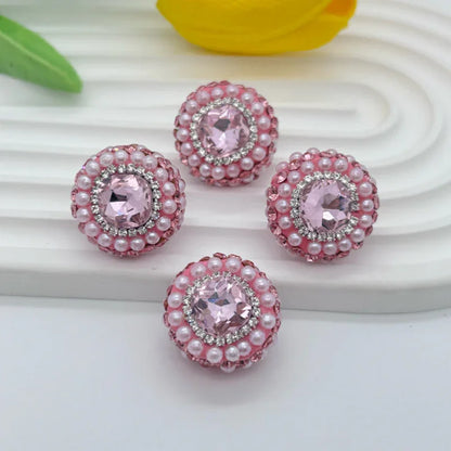 Pearl Round Cake Clay Drill Ball Straight Hole Beads Clay-beads