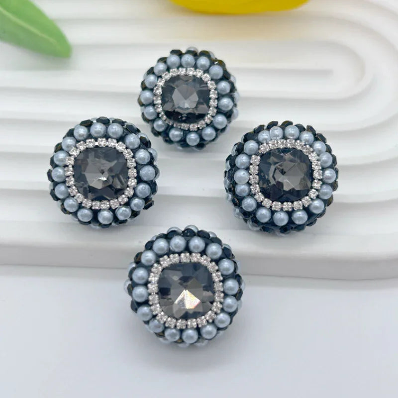 Pearl Round Cake Clay Drill Ball Straight Hole Beads Clay-beads