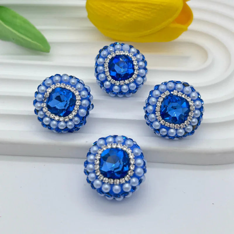 Pearl Round Cake Clay Drill Ball Straight Hole Beads Clay-beads