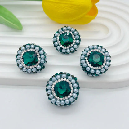 Pearl Round Cake Clay Drill Ball Straight Hole Beads Clay-beads