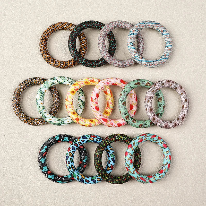 Flower Printing Silicone Circle 65mm Water Transfer Ring