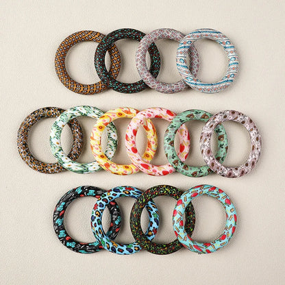 Flower Printing Silicone Circle 65mm Water Transfer Ring
