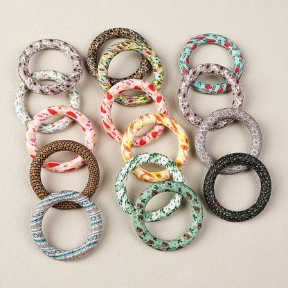 Flower Printing Silicone Circle 65mm Water Transfer Ring