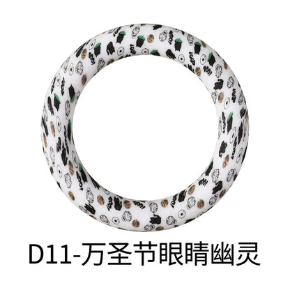 Flower Printing Silicone Circle 65mm Water Transfer Ring