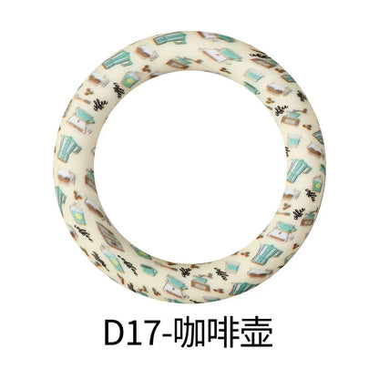 Flower Printing Silicone Circle 65mm Water Transfer Ring