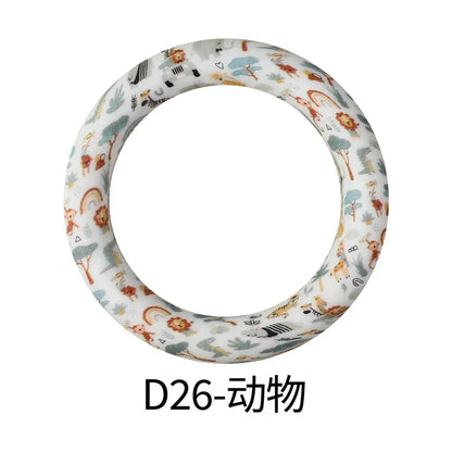 Flower Printing Silicone Circle 65mm Water Transfer Ring