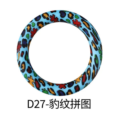 Flower Printing Silicone Circle 65mm Water Transfer Ring