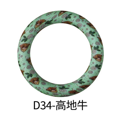 Flower Printing Silicone Circle 65mm Water Transfer Ring