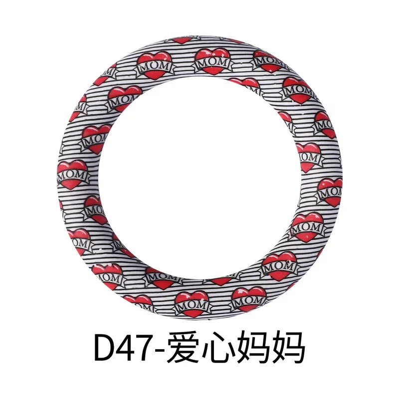 Flower Printing Silicone Circle 65mm Water Transfer Ring