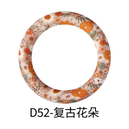 Flower Printing Silicone Circle 65mm Water Transfer Ring