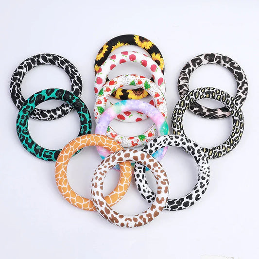 Water Transfer Silicone Ring 65mm Animal Print