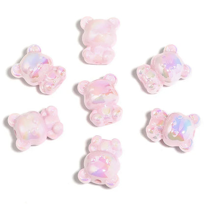 UV color-plated mini acrylic color-plated bear beads