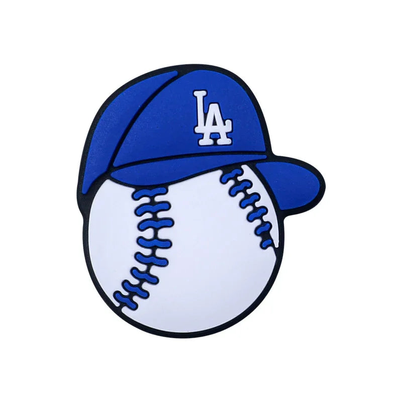 Baseball Silicone Beads Team Silicone Beads | Silicone Focal Bead for DIY Keychain & Pen Wrap