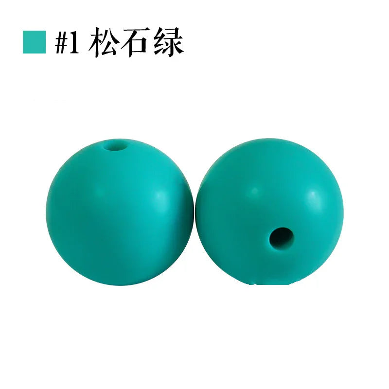Colored Silicone Beads Round Beads 15mm Candy Color Silicone Beads