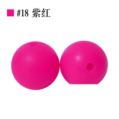 Colored Silicone Beads Round Beads 15mm Candy Color Silicone Beads