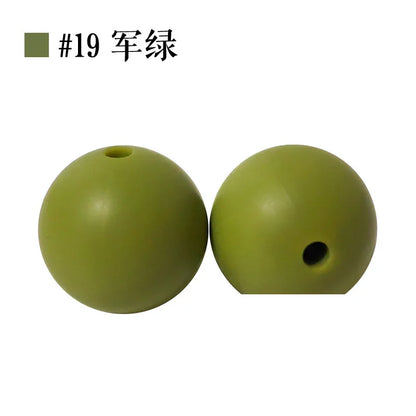 Colored Silicone Beads Round Beads 15mm Candy Color Silicone Beads