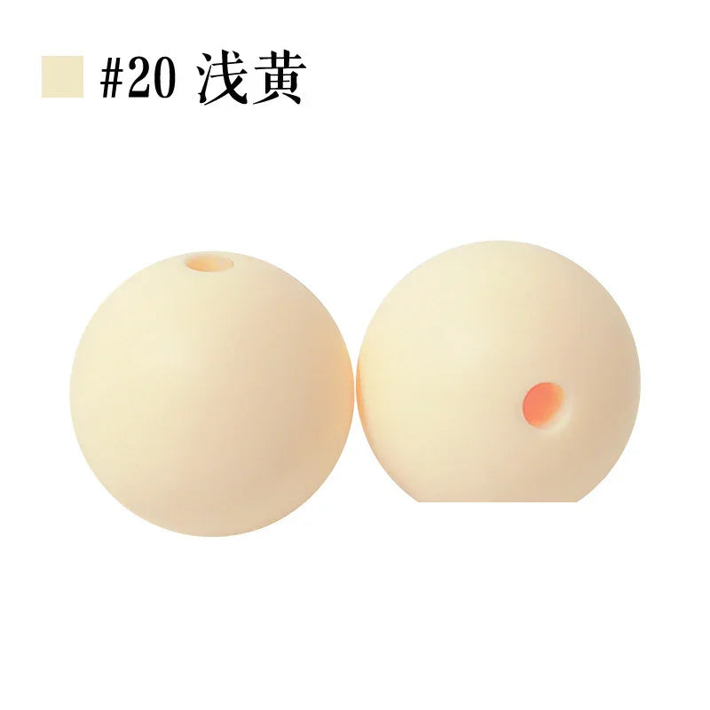Colored Silicone Beads Round Beads 15mm Candy Color Silicone Beads