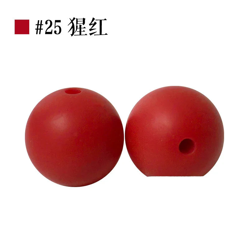 Colored Silicone Beads Round Beads 15mm Candy Color Silicone Beads