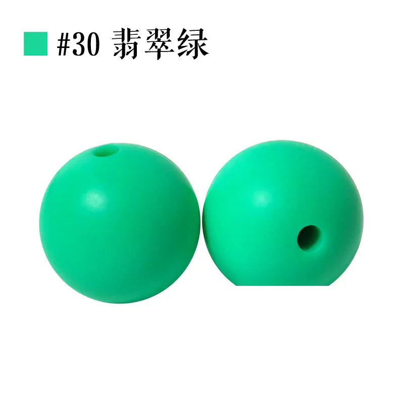 Colored Silicone Beads Round Beads 15mm Candy Color Silicone Beads