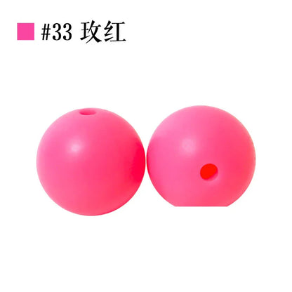 Colored Silicone Beads Round Beads 15mm Candy Color Silicone Beads