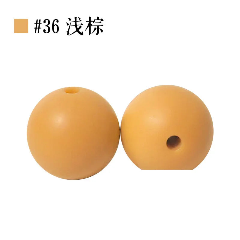 Colored Silicone Beads Round Beads 15mm Candy Color Silicone Beads