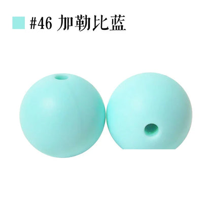 Colored Silicone Beads Round Beads 15mm Candy Color Silicone Beads