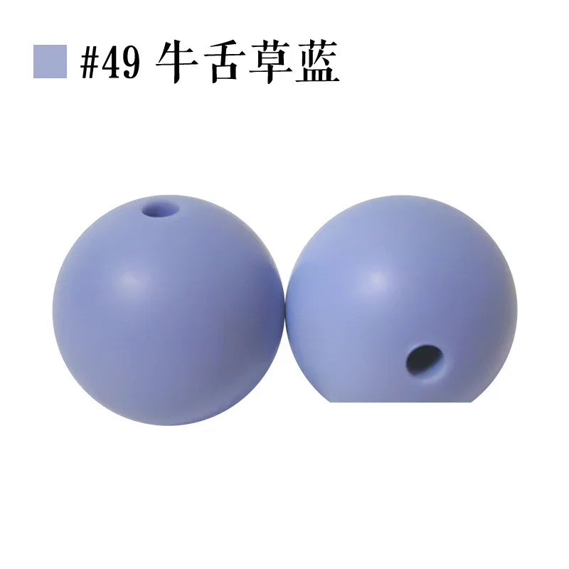 Colored Silicone Beads Round Beads 15mm Candy Color Silicone Beads