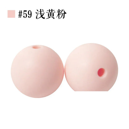 Colored Silicone Beads Round Beads 15mm Candy Color Silicone Beads