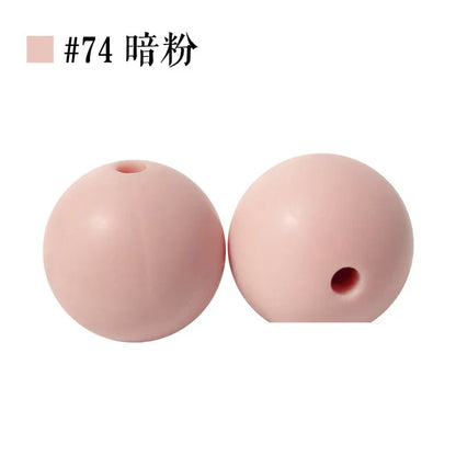 Colored Silicone Beads Round Beads 15mm Candy Color Silicone Beads