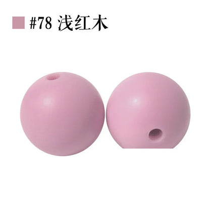 Colored Silicone Beads Round Beads 15mm Candy Color Silicone Beads