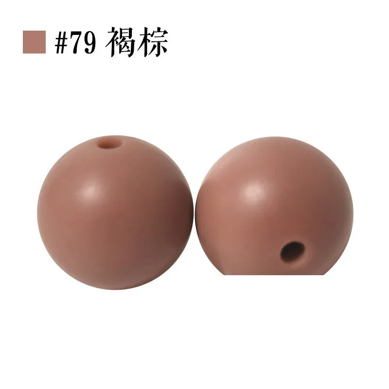 Colored Silicone Beads Round Beads 15mm Candy Color Silicone Beads