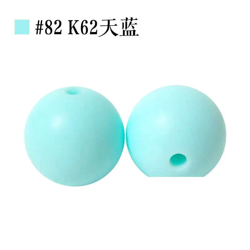 Colored Silicone Beads Round Beads 15mm Candy Color Silicone Beads