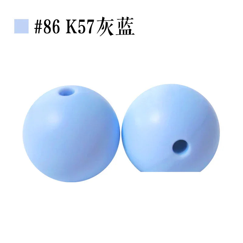 Colored Silicone Beads Round Beads 15mm Candy Color Silicone Beads
