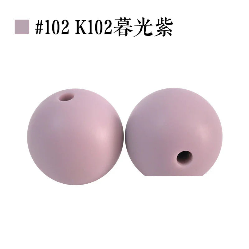 Colored Silicone Beads Round Beads 15mm Candy Color Silicone Beads