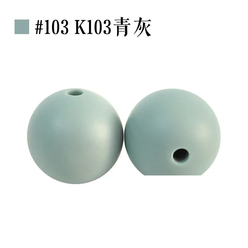 Colored Silicone Beads Round Beads 15mm Candy Color Silicone Beads