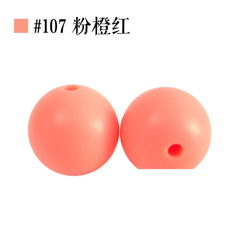 Colored Silicone Beads Round Beads 15mm Candy Color Silicone Beads