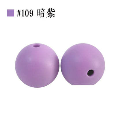 Colored Silicone Beads Round Beads 15mm Candy Color Silicone Beads