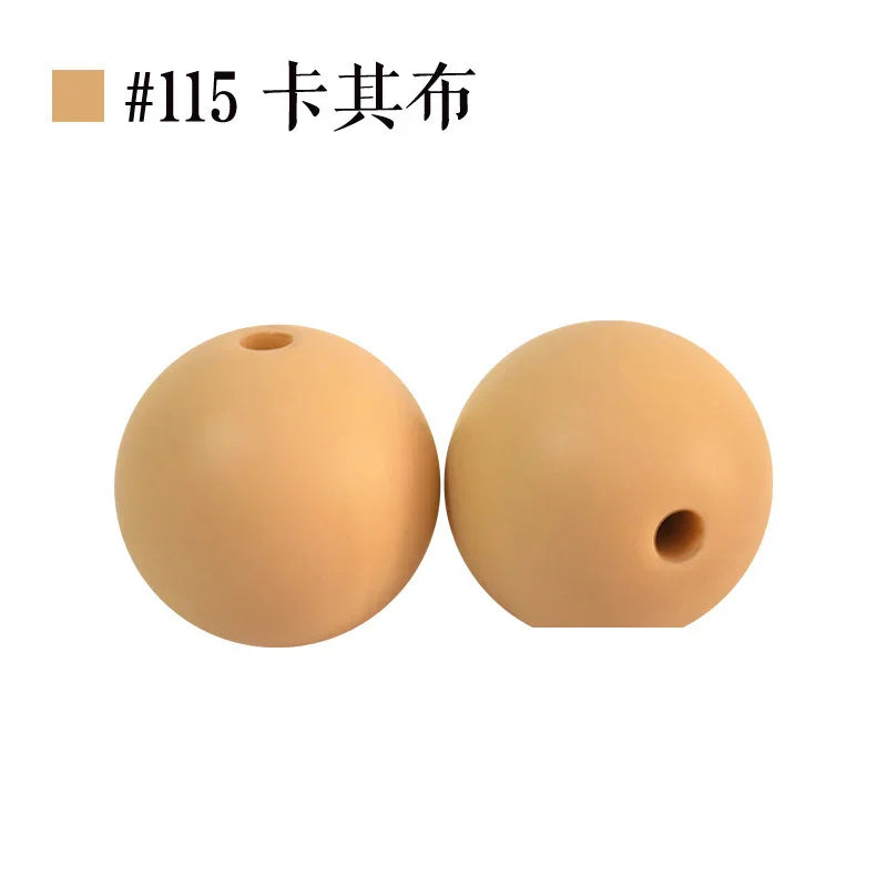 Colored Silicone Beads Round Beads 15mm Candy Color Silicone Beads