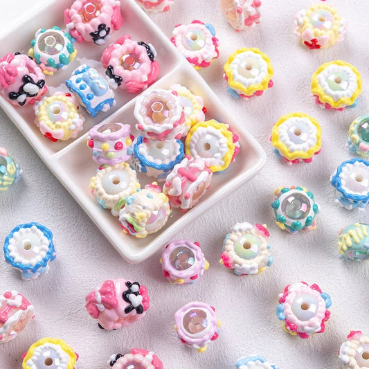 Hand-painted Beads Heavy Oil Beaded Mixed Acrylic Hand-painted Beads