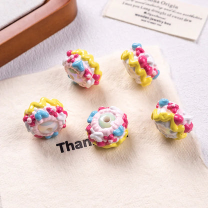 Hand-painted Beads Heavy Oil Beaded Mixed Acrylic Hand-painted Beads