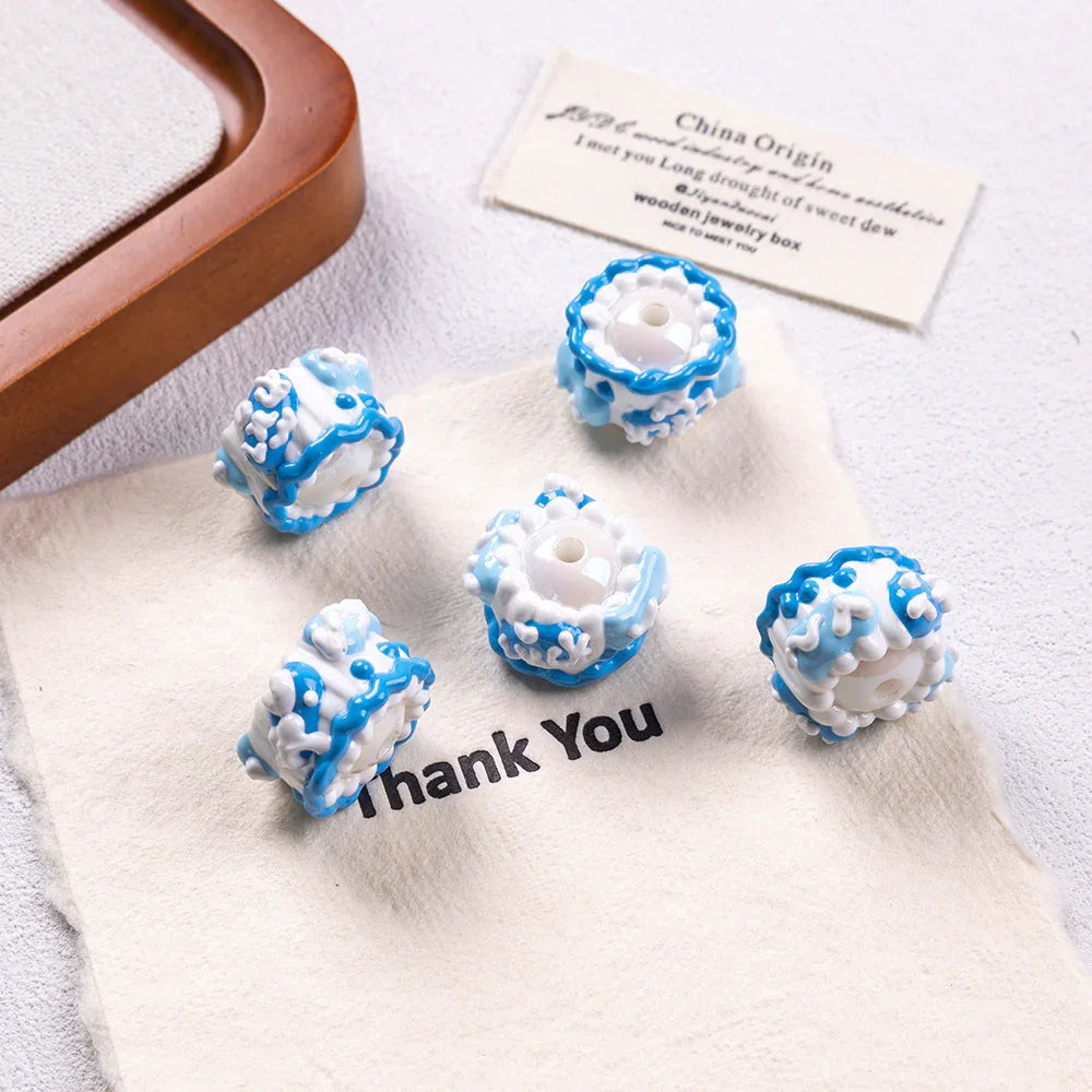 Hand-painted Beads Heavy Oil Beaded Mixed Acrylic Hand-painted Beads