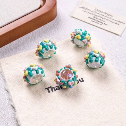 Hand-painted Beads Heavy Oil Beaded Mixed Acrylic Hand-painted Beads