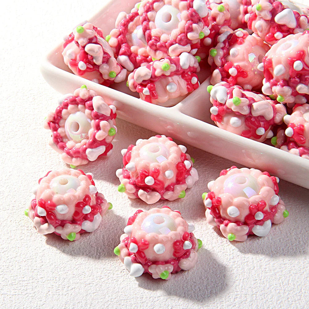 Cake Hand-painted Beads Clay Beads Mixed Beads Handmade