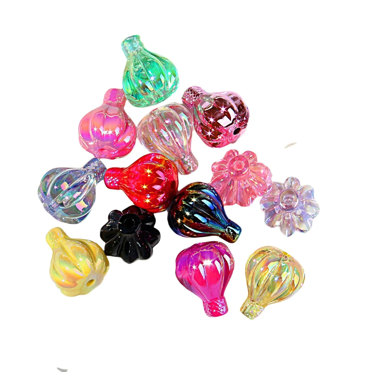 Hot Air Balloon Acrylic Beaded UV Coating | DIY Sports Fan Bracelet & Keychain Craft Bead