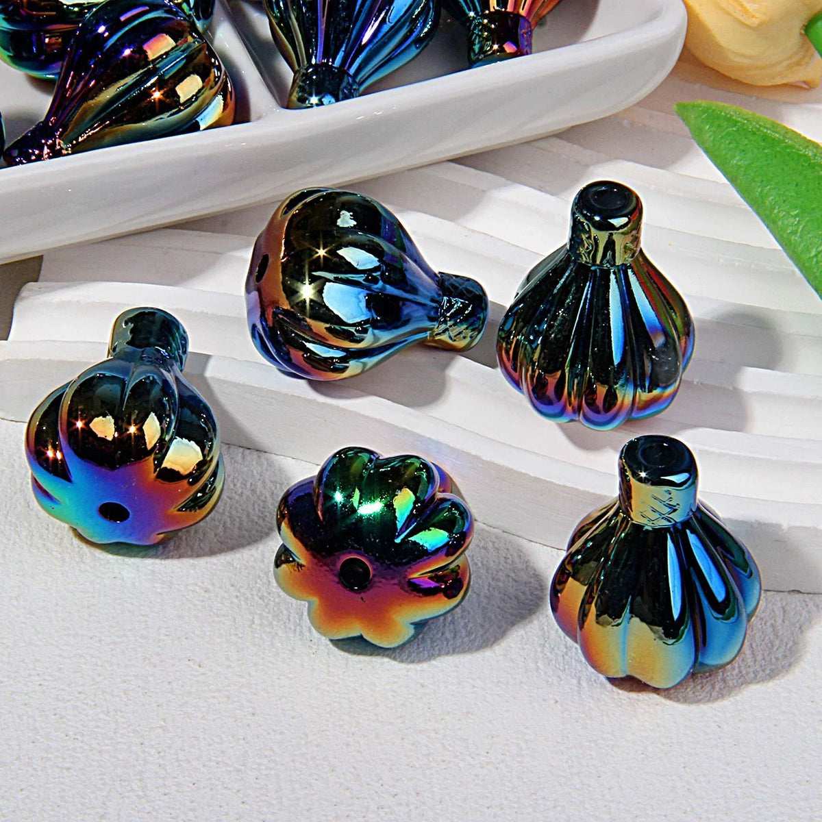Hot Air Balloon Acrylic Beaded UV Coating | DIY Sports Fan Bracelet & Keychain Craft Bead