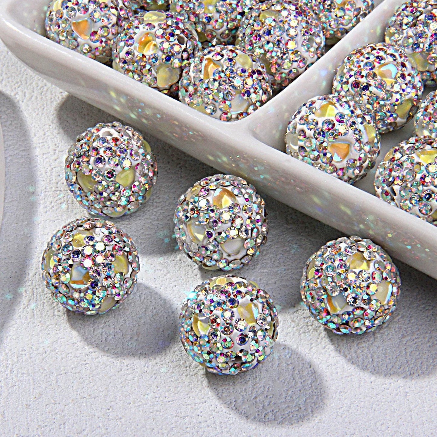 Cat's Claw Clay Beads Beaded Hand-painted Beads Sticky Flowers and Diamonds
