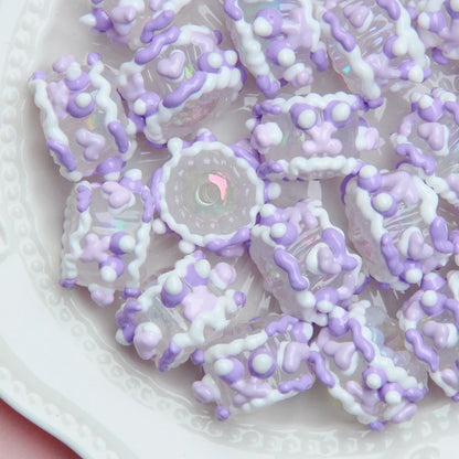 Christmas Beaded Clay Beads Hand Painted Beads Oil Beads